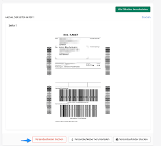versandetikett drucken