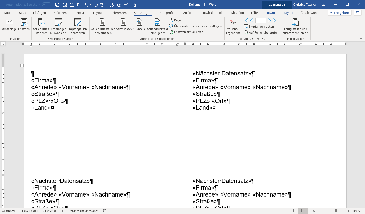 etiketten ausdrucken