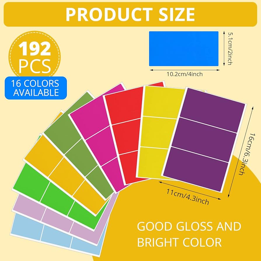 farbige etiketten selbstklebend