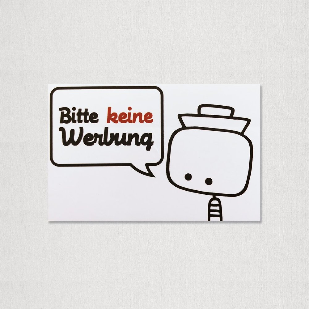 bitte keine werbung sticker