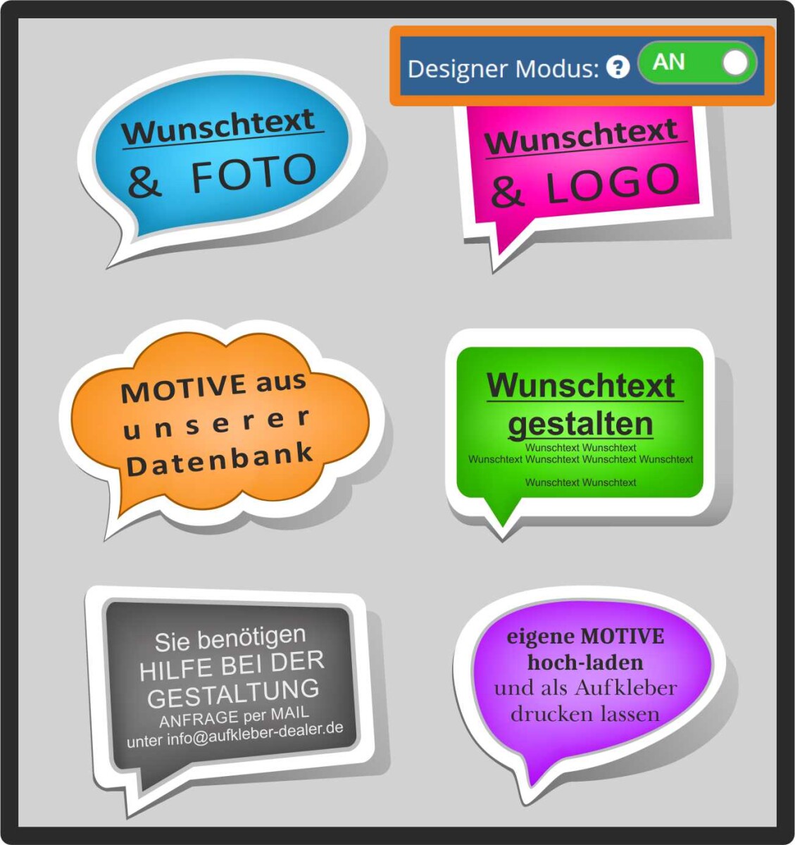 eigene aufkleber gestalten