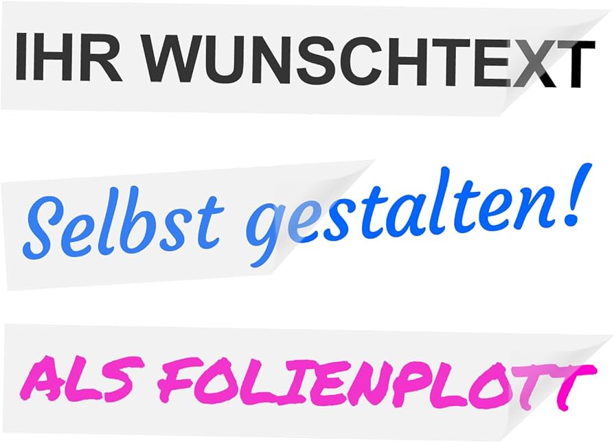 aufkleber schriftzug
