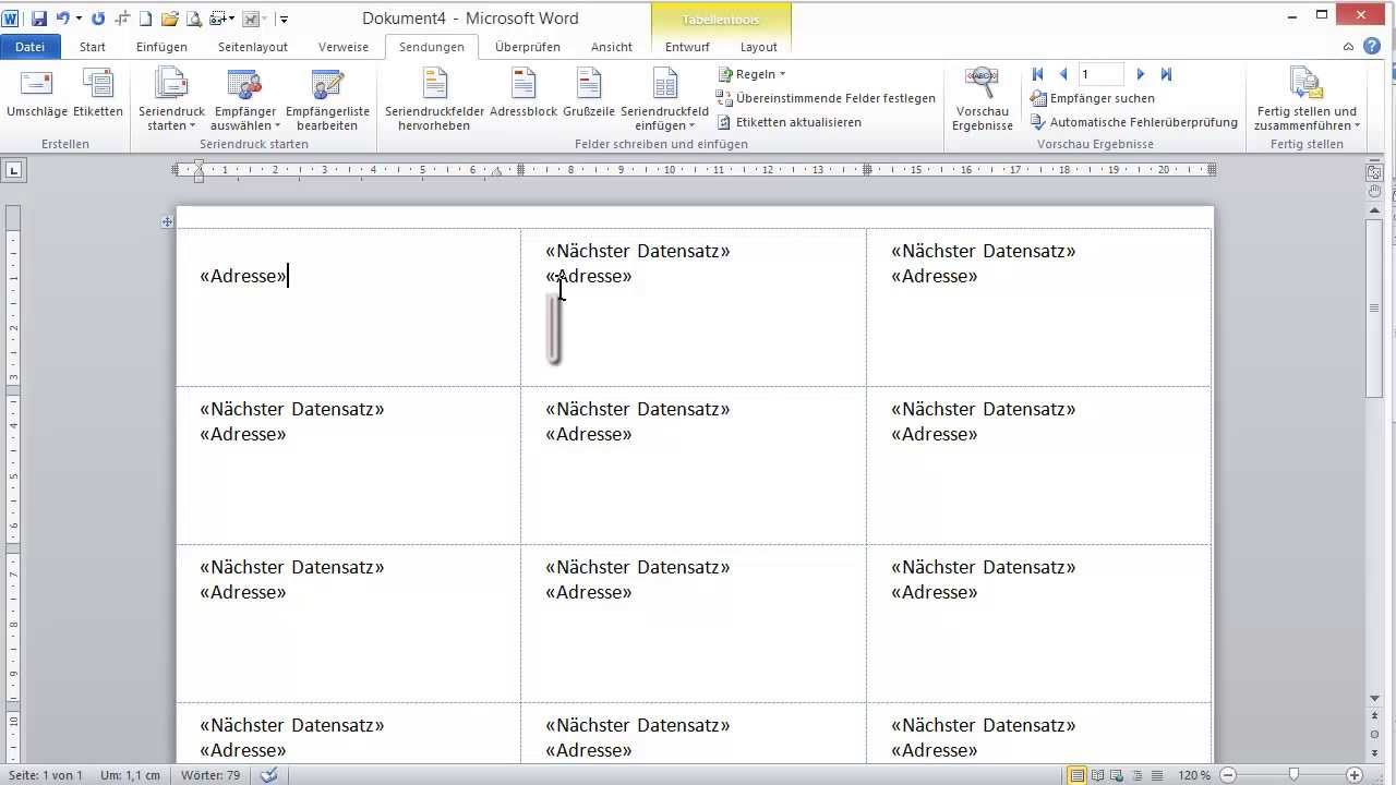 etiketten vorlage word