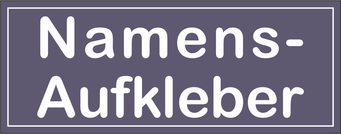 namens aufkleber