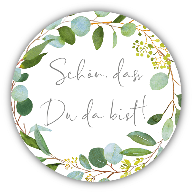 aufkleber schön dass du da bist