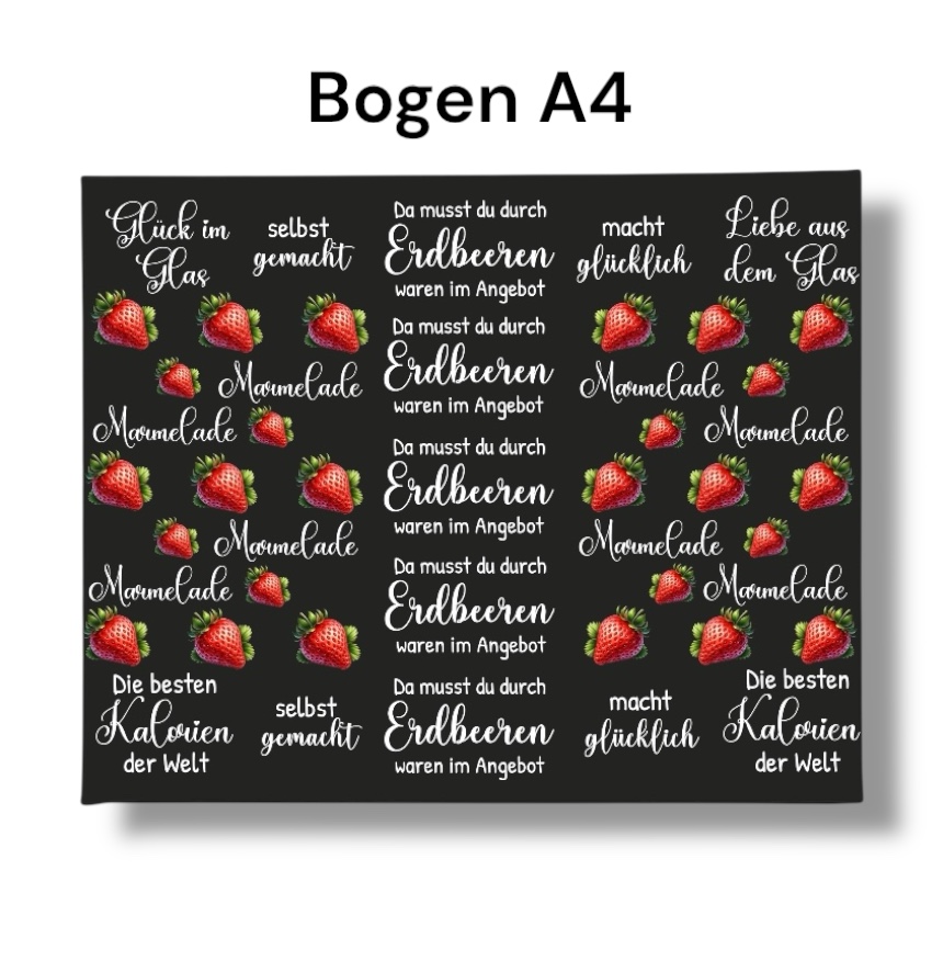etiketten marmeladenglas