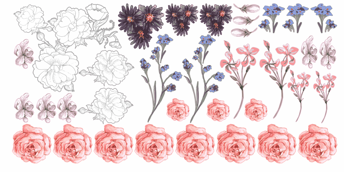 aufkleber blumen