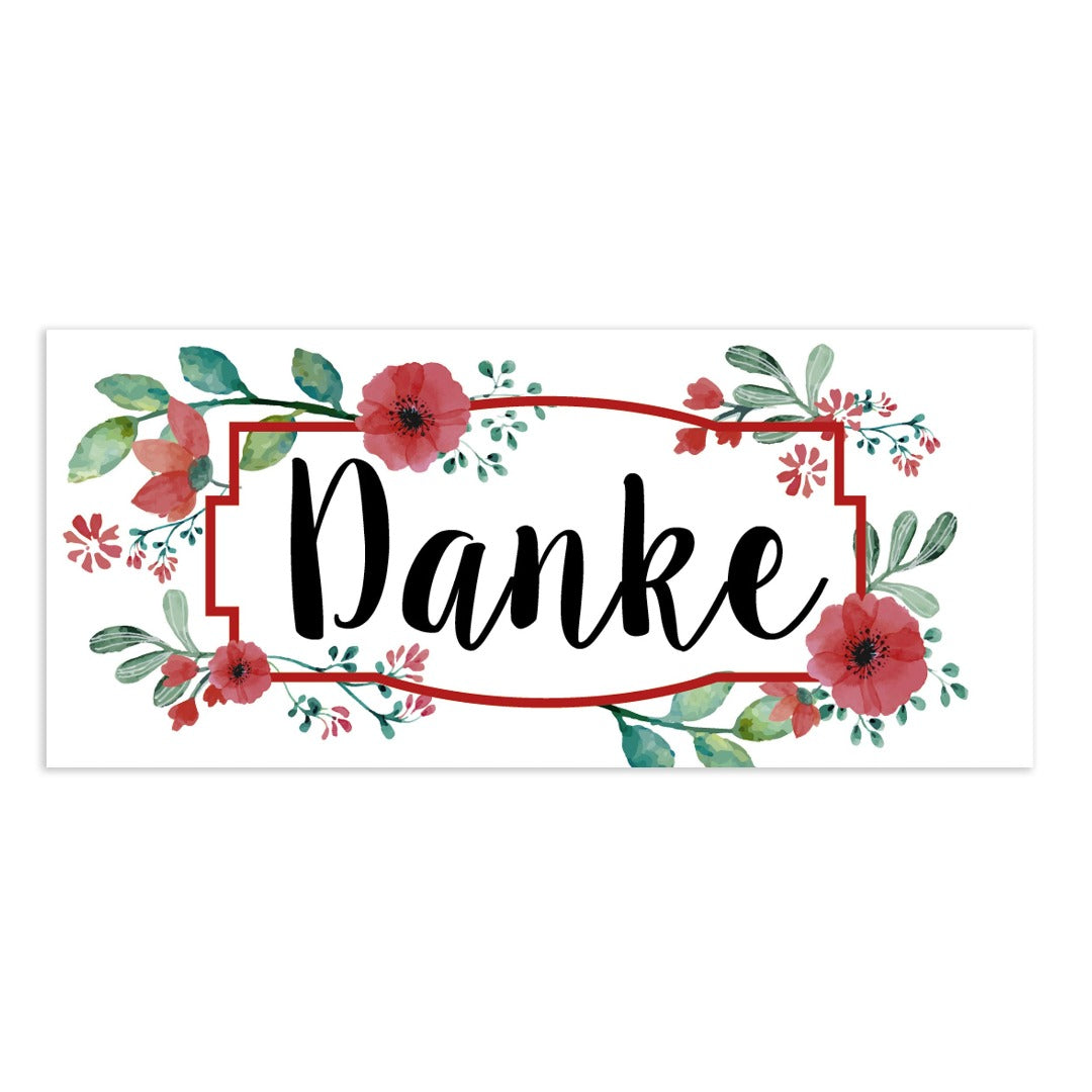 aufkleber danke