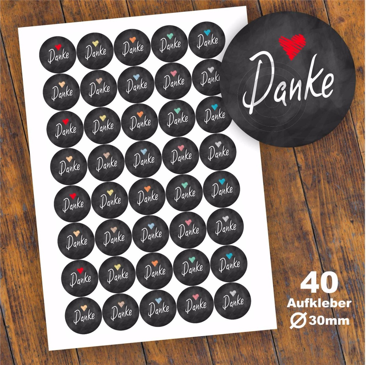 danke aufkleber