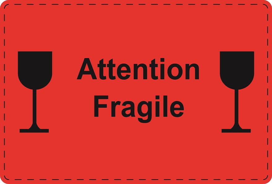fragile aufkleber